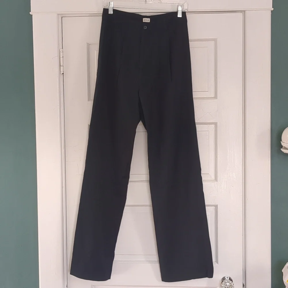 NWOT Kule The Grabel Pleated Navy 100% Wool Trousers Size Medium - Picture 5 of 7